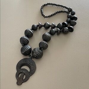 Vintage 89s 90s goth moon phase Statement Necklace